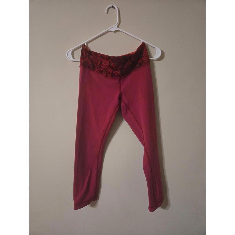 Lululemon Women's Red Activewear capri Leggings